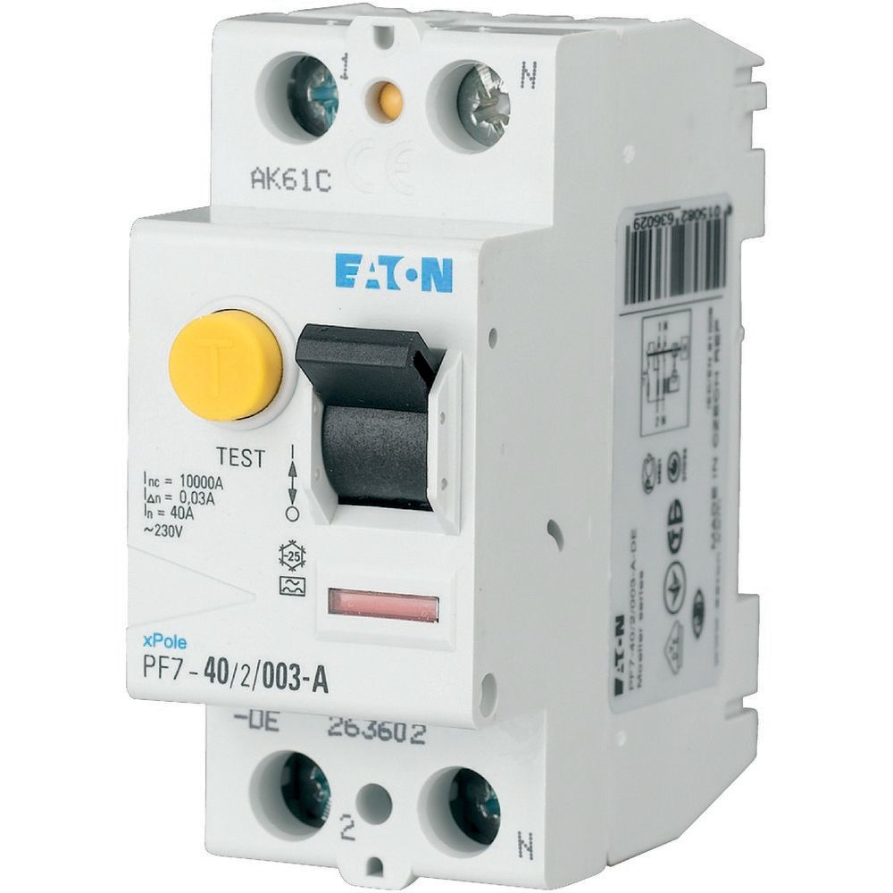 Intrerupator dif. 1P+N 40A A 30mA PF7-40/2/003-A EATON