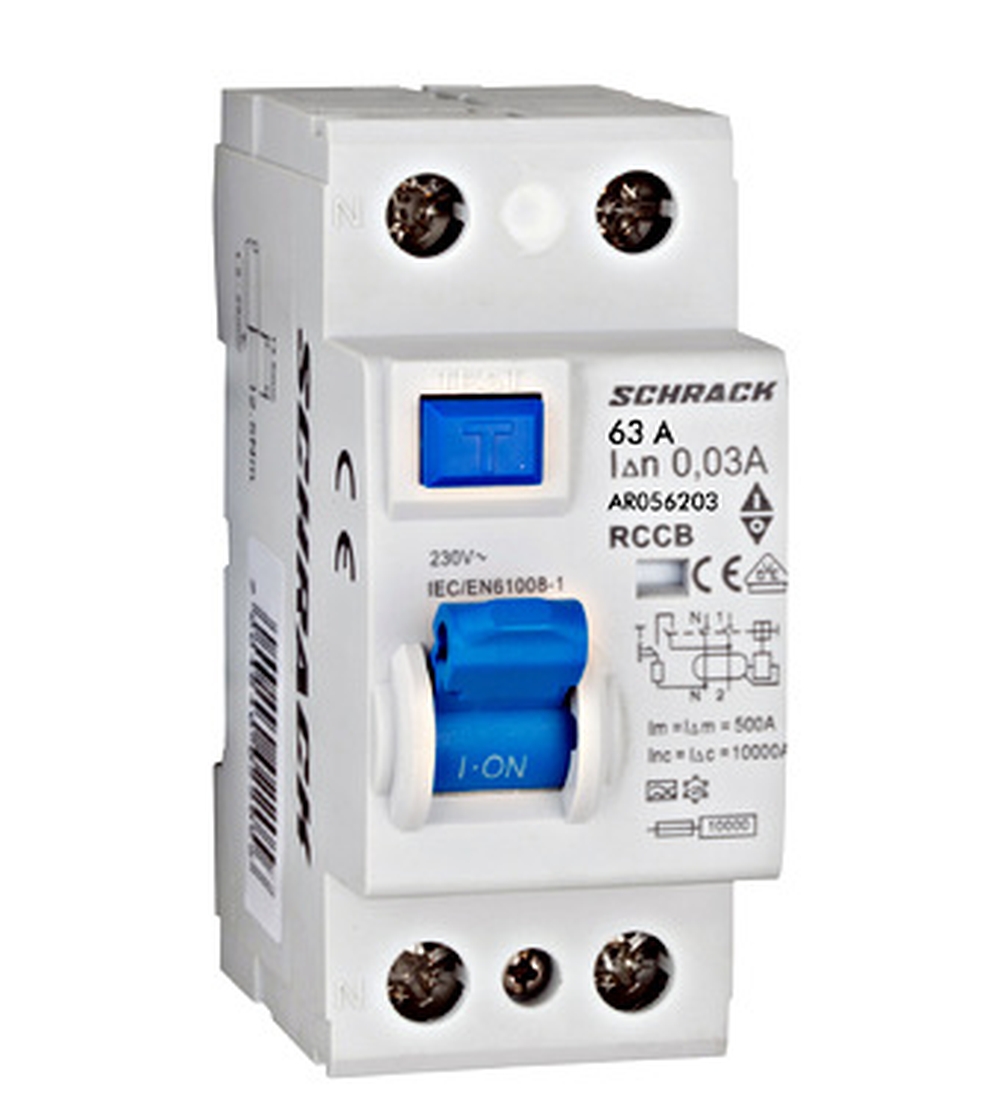 Intrerupator dif. 1P+N 63C 30mA 10kA tip A SCHRACK AR056203