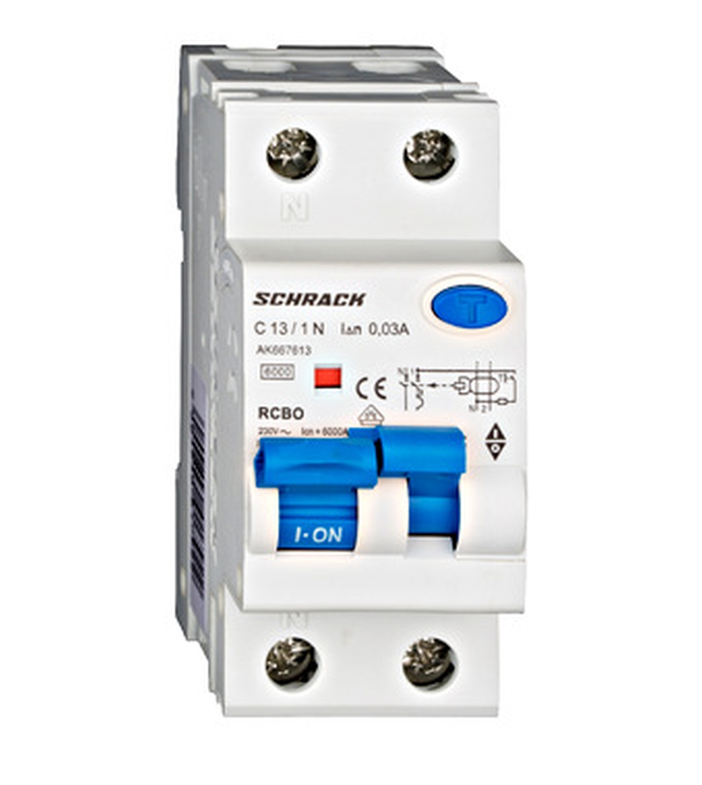 Disjunctor dif. 1P+N 13C 30mA 6kA tip A SCHRACK AK667613