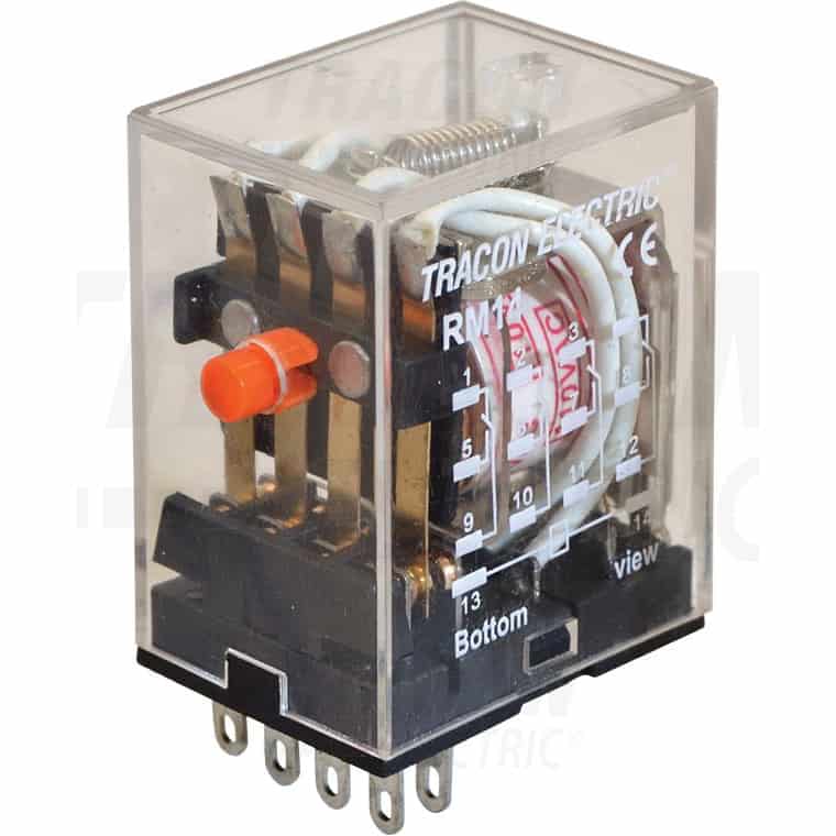 Releu mini 230V AC 4xCO 3A TRACON RM14-220AC