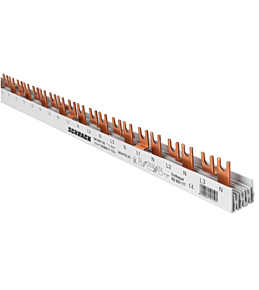 Bara colectoare tip furca 1N/2N/3N 4P 1M SCHRACK BSB00123