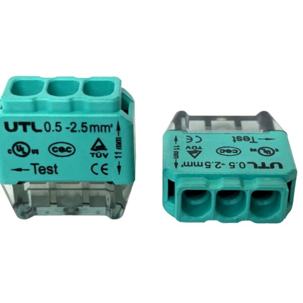 Clema de conexiune verde 3P 0.5-2.5mmp UTL UC413