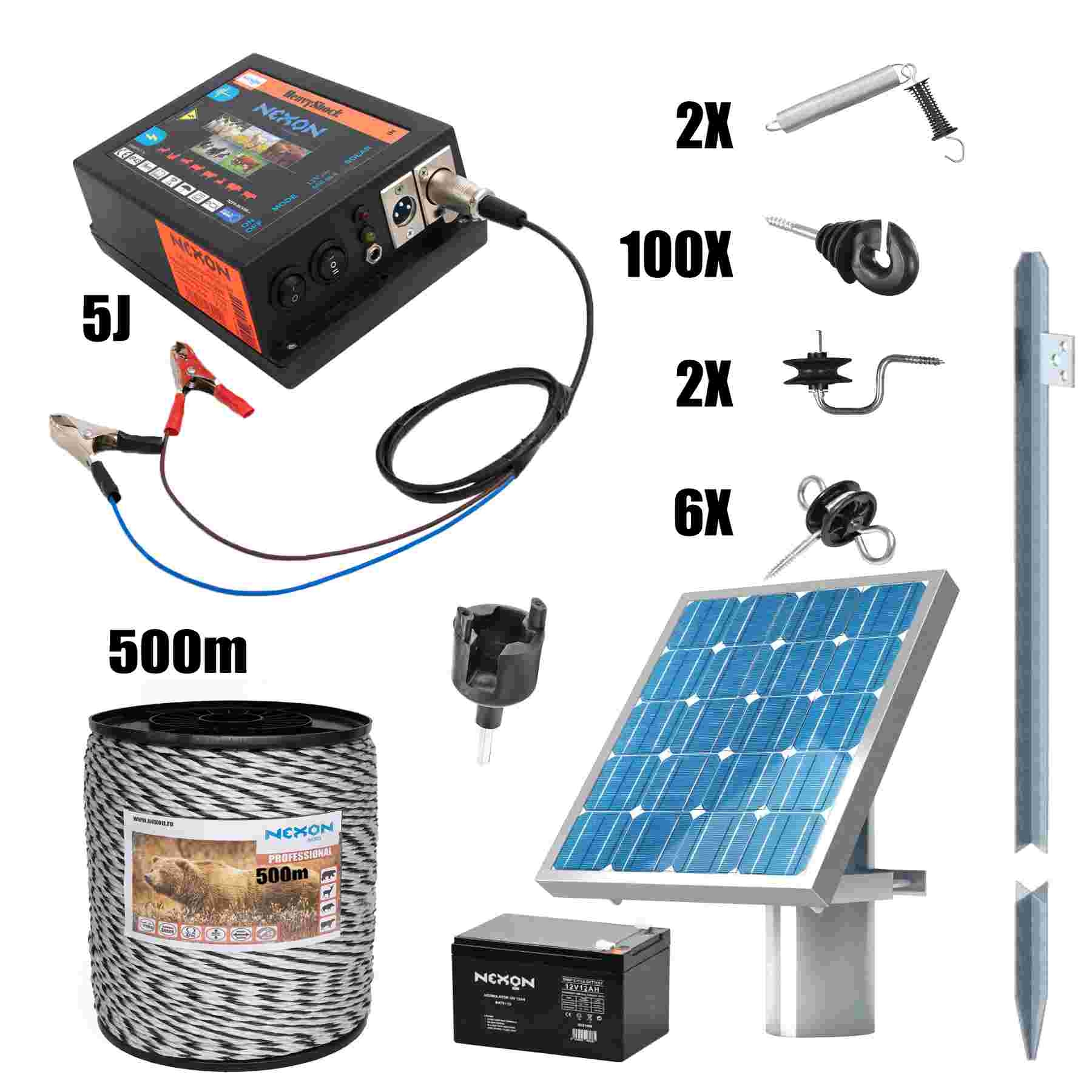 Kit gard electric PRO 500m 5J HEAVY SOLAR NEXON