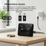 Termostat programabil, Wireless, RF, Wi-Fi, Ermetiq TA-WT20W, 868MHz, 2.4GHz, Display LCD, functie fereastra deschisa, Negru - imagine 8